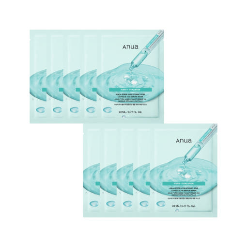 Anua PDRN Hyaluronic Acid Capsule 100 Serum Mask Sheet 23ml*10ea